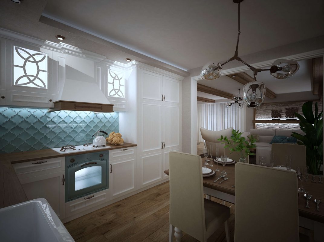 Návrh interiéru pre kuchyňu a jedáleň